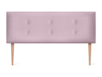 Homelumiere Faux Leather Headboard with 2 Buttons 160x105cm with Legs for 150/160 Beds - Pink