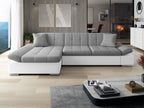 Homelumiere 152 Grey Corner Sofa with Sleeping Function and Bedding Box, 278x161x76cm