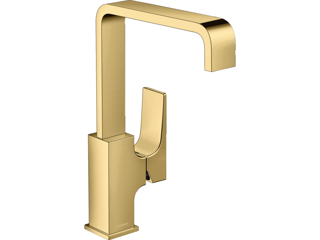 Bohometop 230 Basin Mixer Tap with Lever Handle and Pop-Out Waste, Polished Gold Finish, 18405YNJN