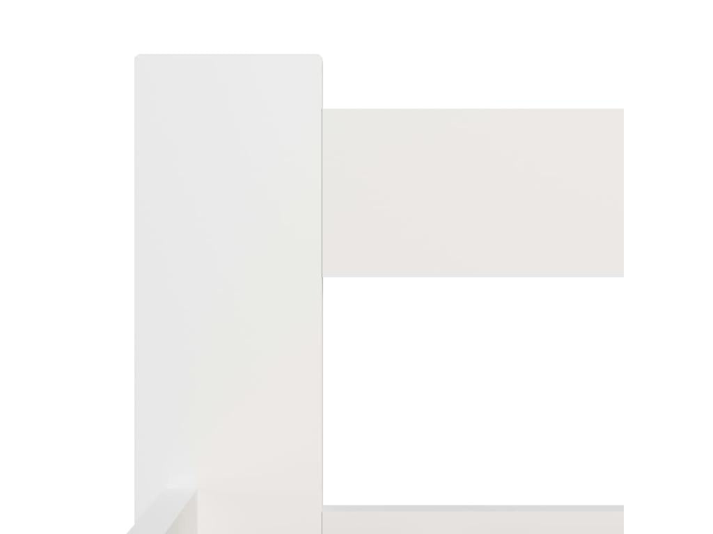 White Bed Solid Pine Wood 140x200 9