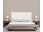 Homelumiere Faux Leather Upholstered Headboard 145x60cm for 135/140cm Bed - Ivory White