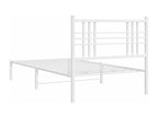 Metal bed frame with white headboard, 107x203 cm, 51475EJEA