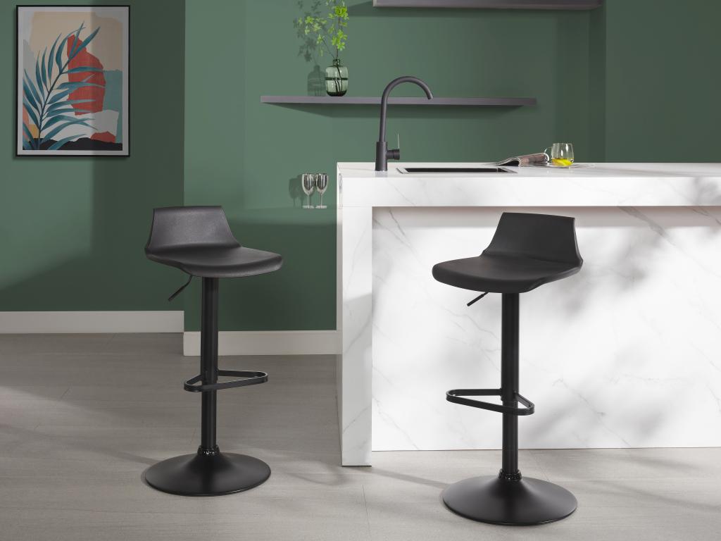 Bar stool - Polypropylene - Adjustable height - Black - Bohometop 72983EDOC