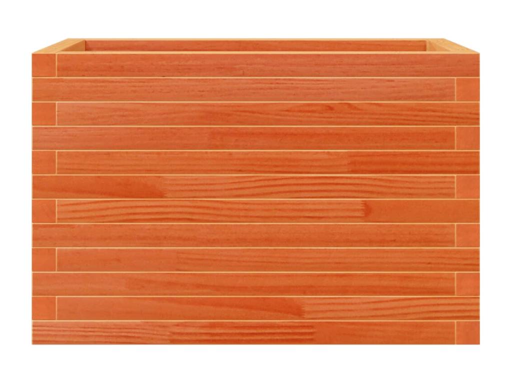 Brown wax planter 70x40x45.5 cm solid pine wood