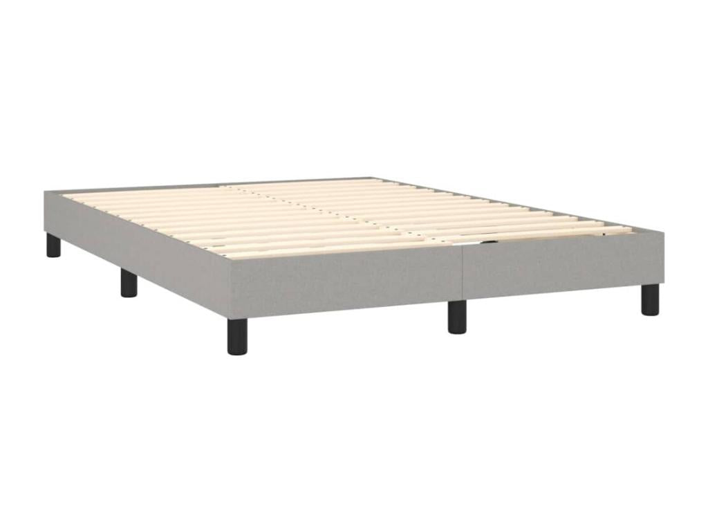 Bohometop bed base with mattress, light grey, 140x200cm, fabric, 61781HZKW