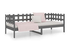 Grey Daybed 80x200 cm Solid Pine Wood