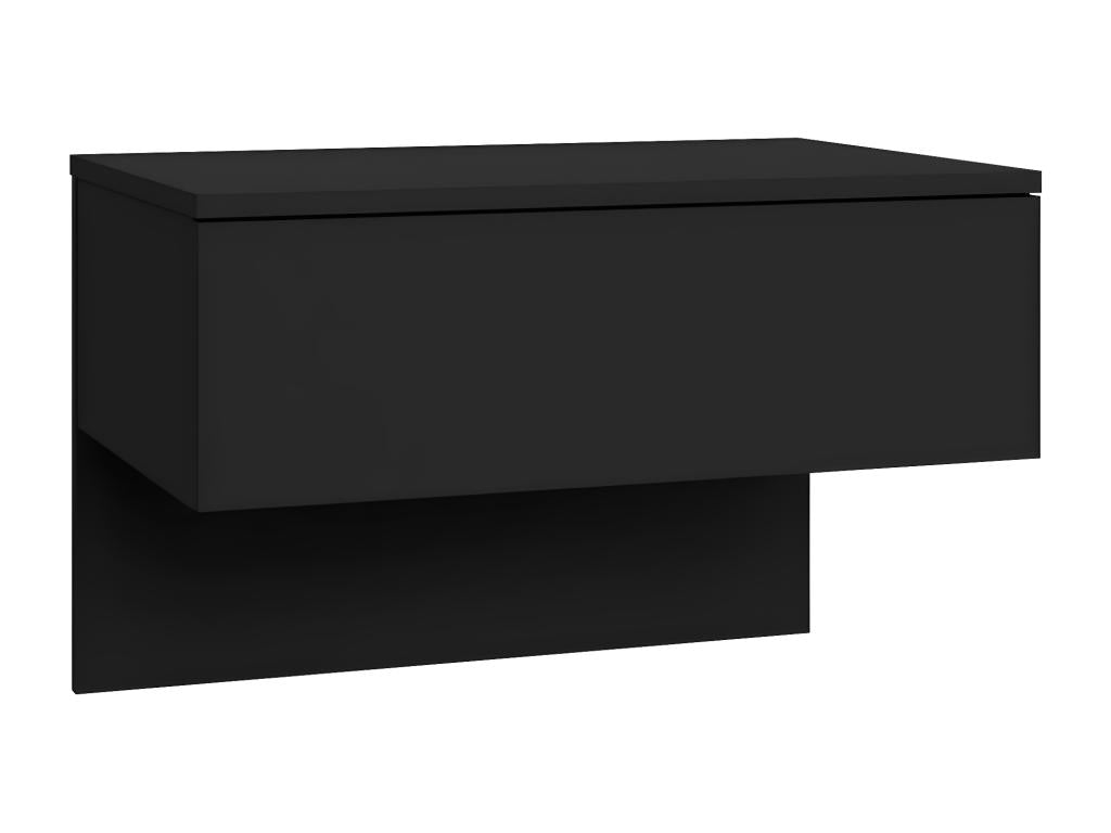 2-Piece Wall-Mounted Bedside Tables, Black 86418UZVH
