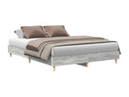Bed frame without mattress Bohometop gray 140x200 cm 75877CLZM