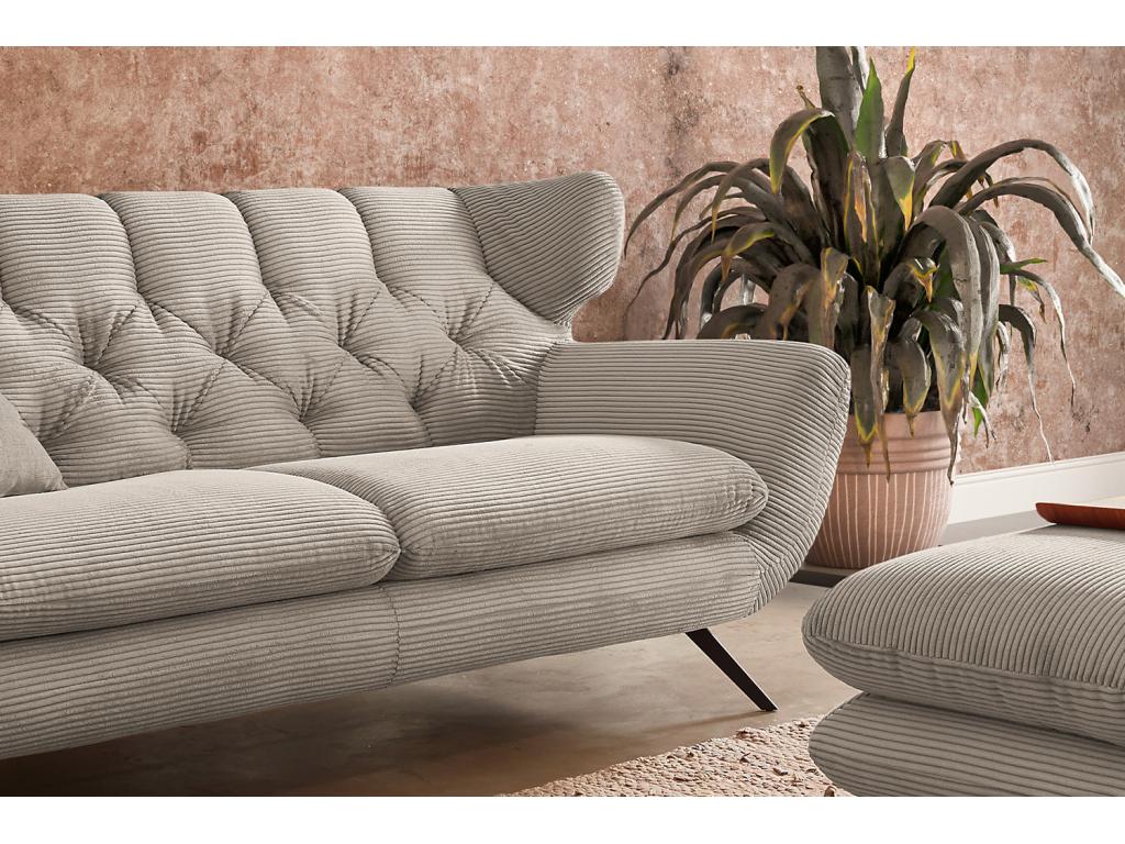 Sofa - Grey corduroy - Bohometop 49858TDAI