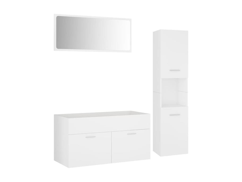 White Bathroom Furniture Set 14 17227DEEK