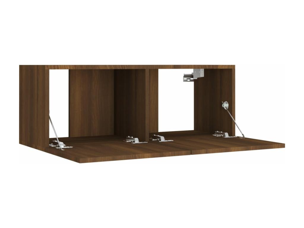 4-piece TV furniture set, brown oak, engineered wood
