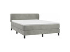 Bohometop bed base and mattress, light grey, 140x200 cm, velvet, 50209XKDL