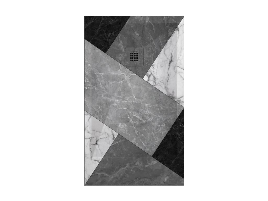 Shower tray 02 BN Mosaic Smooth finish Homelumiere 3D color grid - 160x90 cm