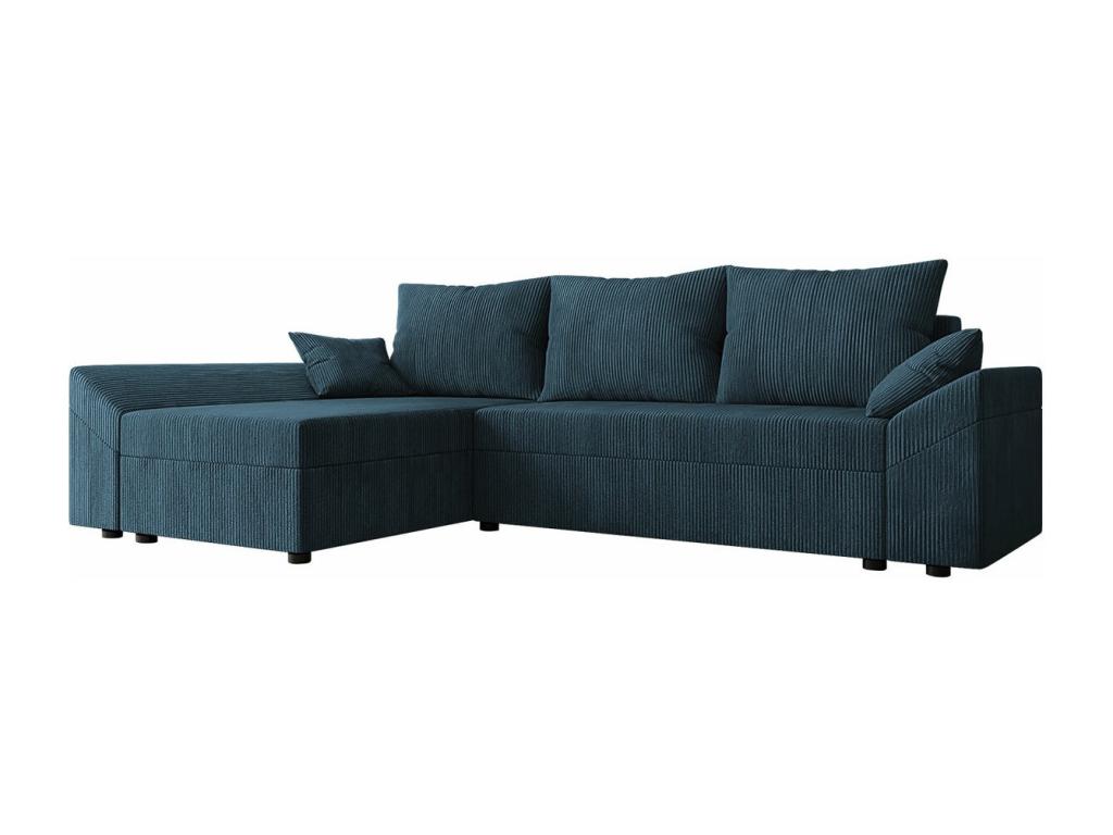 Homelumiere 104 Turquoise Corner Sofa with Sleeping Function and 240x140cm Bedding Box
