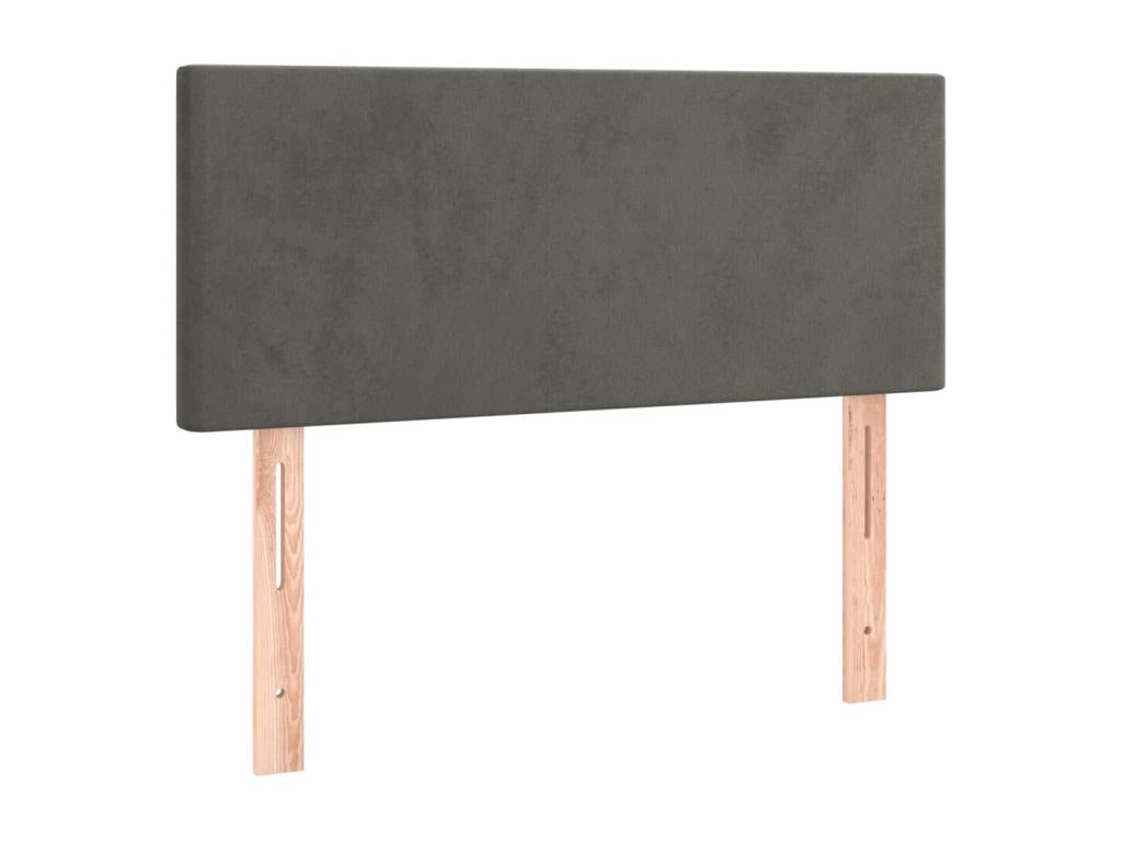 LED Headboard, Dark Grey, 100x5x78/88 cm, Velvet, 16233QIJE
