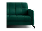 Left-hand corner sofa bed with adjustable headrests, dark green quilted velvet, Bohometop, 225cm, 37730LEYN