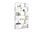 Bookshelf/Room Divider, Glossy White, 100x24x188 cm, 58057XZWC