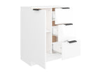 High-gloss white sideboard, 60x30x70 cm, engineered wood, 66758ORGH
