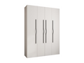 Bohometop 2 Hinged Door Wardrobe 245.5/180/50 4 Doors White/Black 25450CKZE