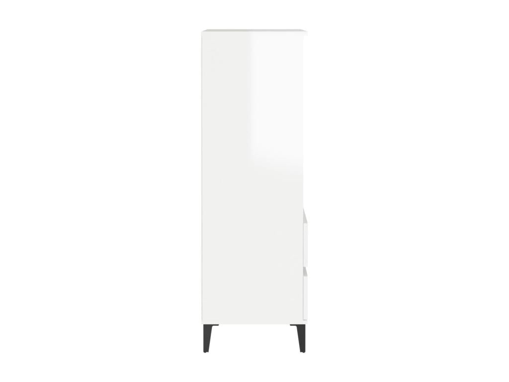 High-gloss white sideboard, 40x36x110 cm, engineered wood, 90245OYMG