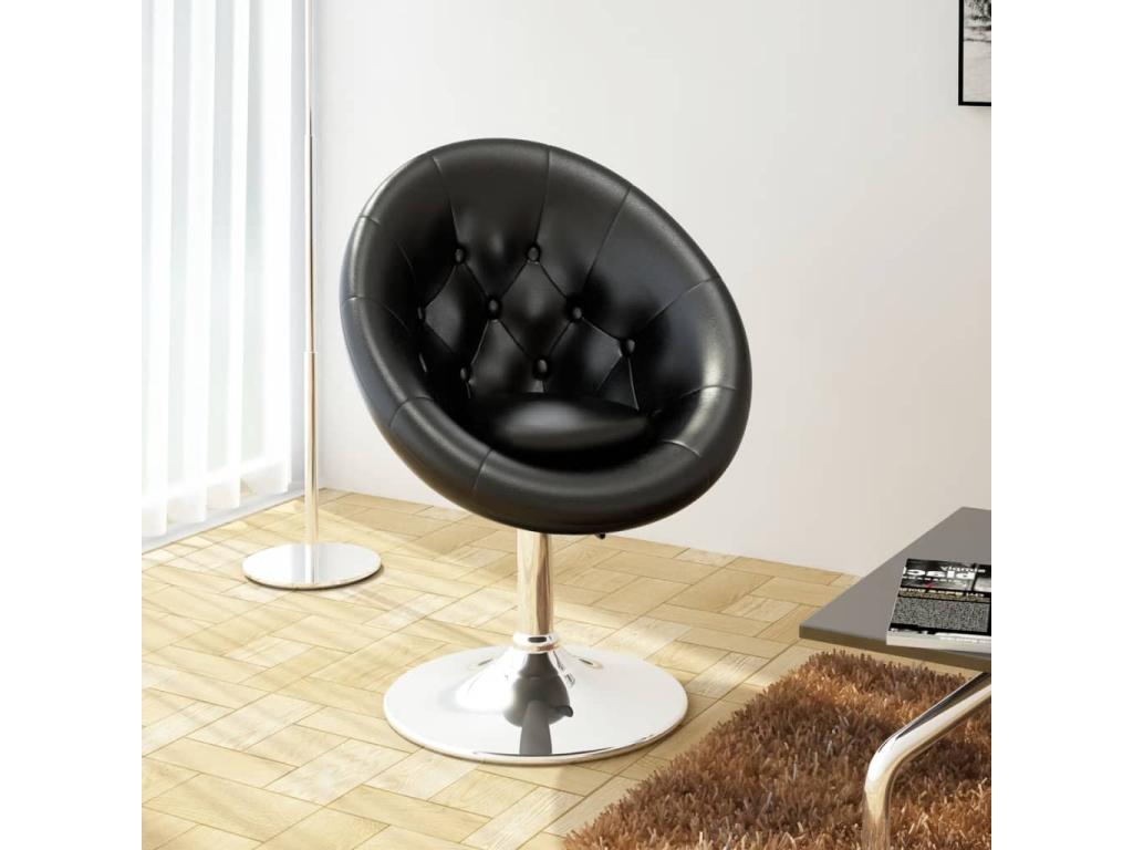 Black Faux Leather Bar Stool 98888NXJC