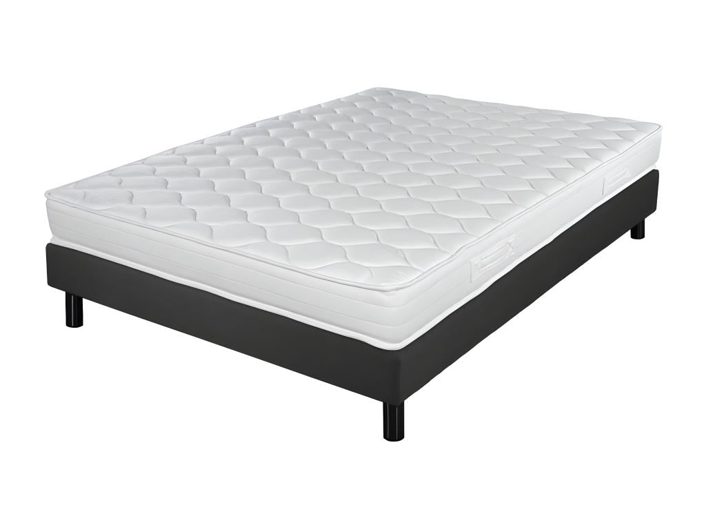 Mattress and bed base 160x200 Foam - Homelumiere - Medium support - Disassembled bed base - Grey
