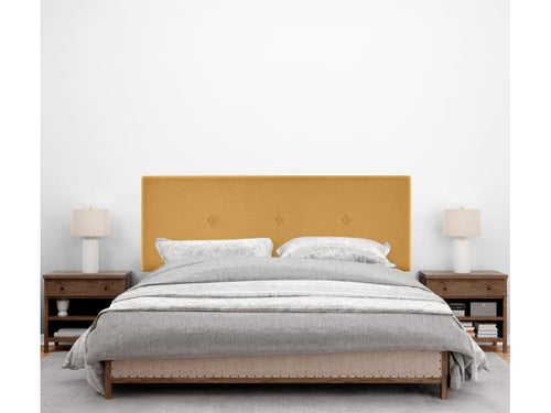 Bohometop Smooth Fabric Headboard with Buttons 150x50cm for 150cm Beds - Mustard 67834UOQI