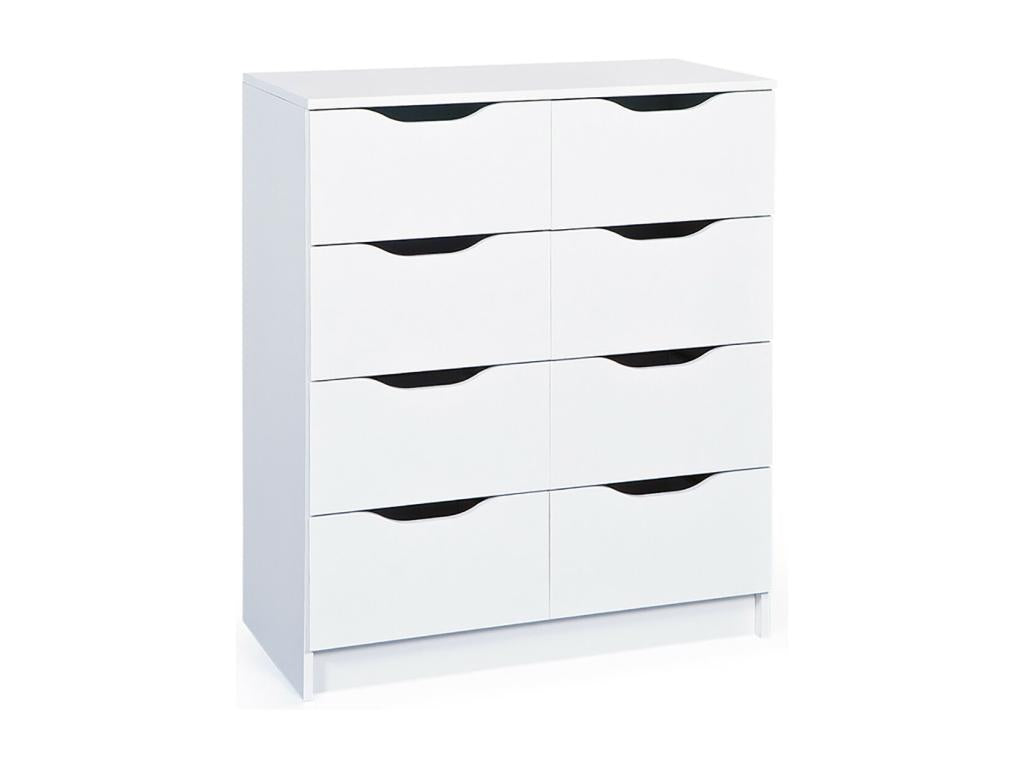 Bohometop - 8-Drawer Chest of Drawers, White, 67479SCSY