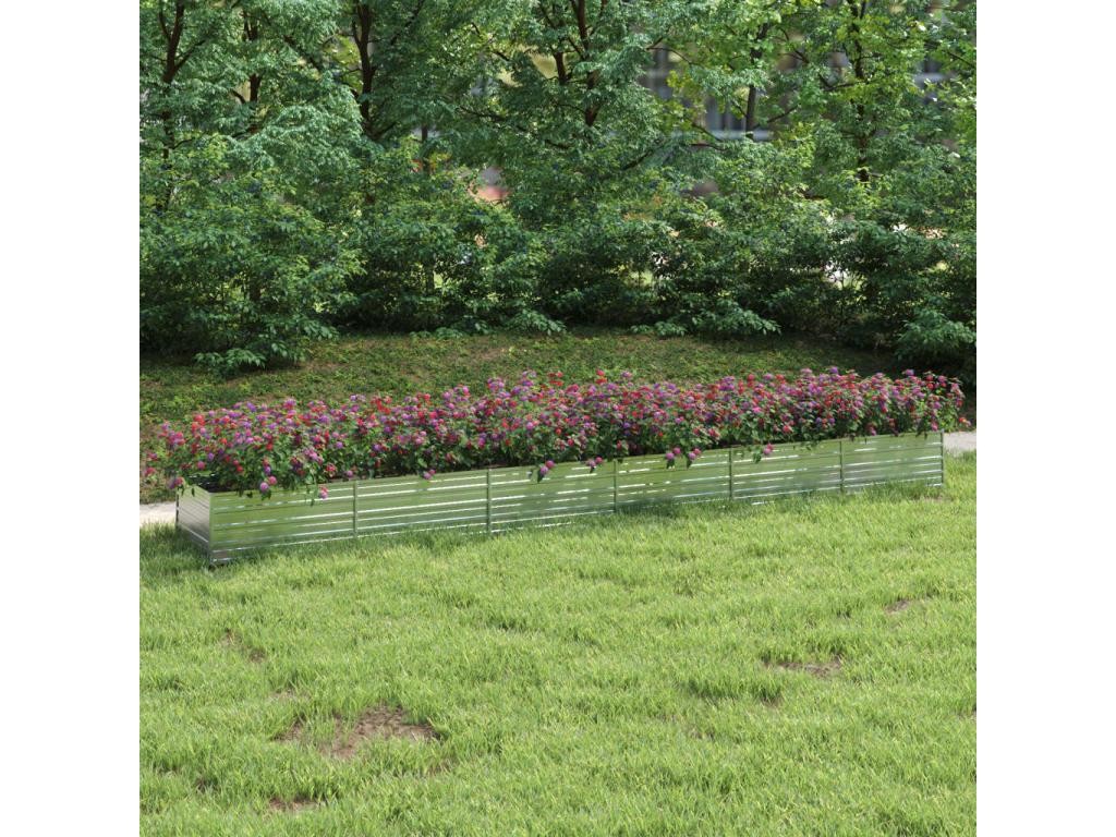 Planter 600x80x45 Galvanized Steel Silver