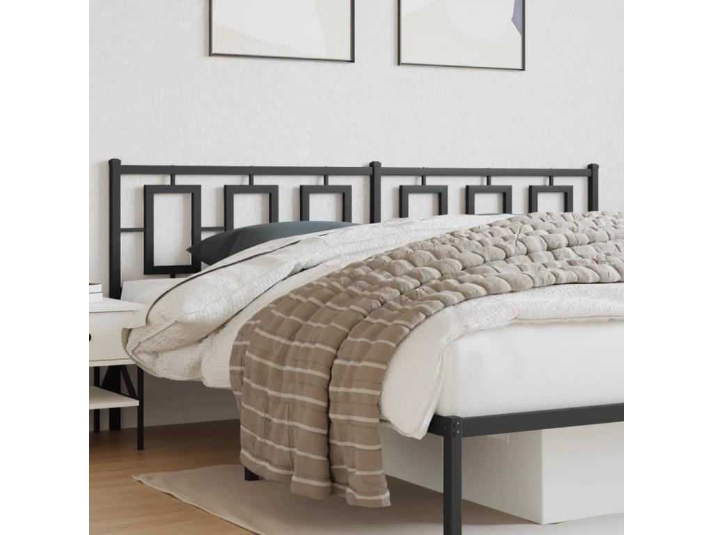 Black metal headboard 200cm