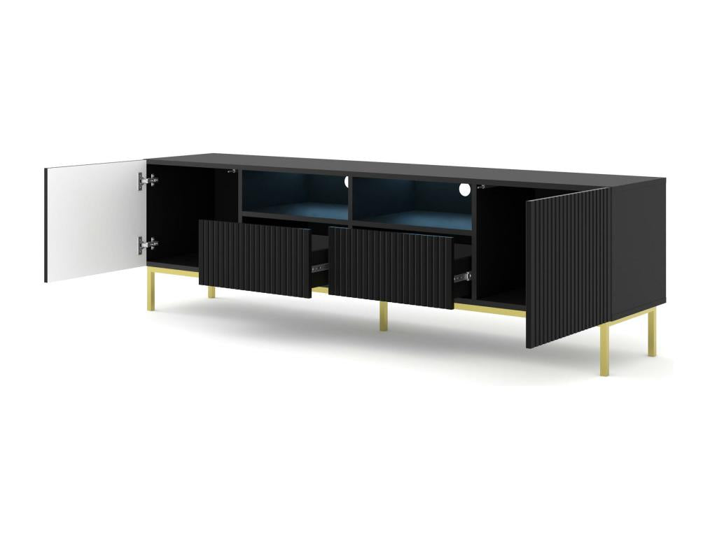 Bohometop RTV200 2D2D TV Stand 200x42x58 Black 27703YAST