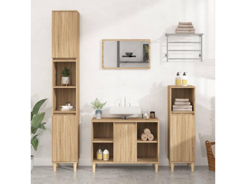 Delimoa oak sink unit 80x33x60 cm engineered wood 97685ZETE