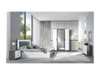Complete bedroom set 160x200 White/Marble - Bohometop 86611NHCO