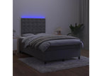 Bohometop bed base with dark grey LED mattress 120x190 cm 35474AUQJ