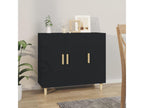 Black sideboard 90x34x80 cm engineered wood