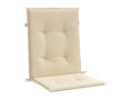 Set of 4 beige low-back garden chair cushions
