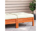 Garden footrest with cushion, solid pine wood