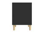Black bedside table 40x35x50 cm Engineered wood 27543LWYP