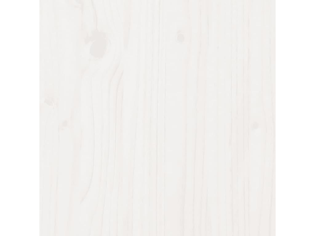 White planter 110x40x68.5 cm solid pine wood