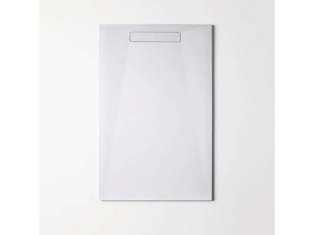 Bohometop extra-flat shower tray - Bohometop Texture in White Polyester Bohometop - L140xl70xh2.8cm - Bohometop 96462LVYX