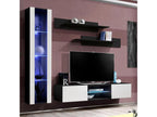 Homelumiere 210cm White/Black Designer Wall-Mounted TV Unit