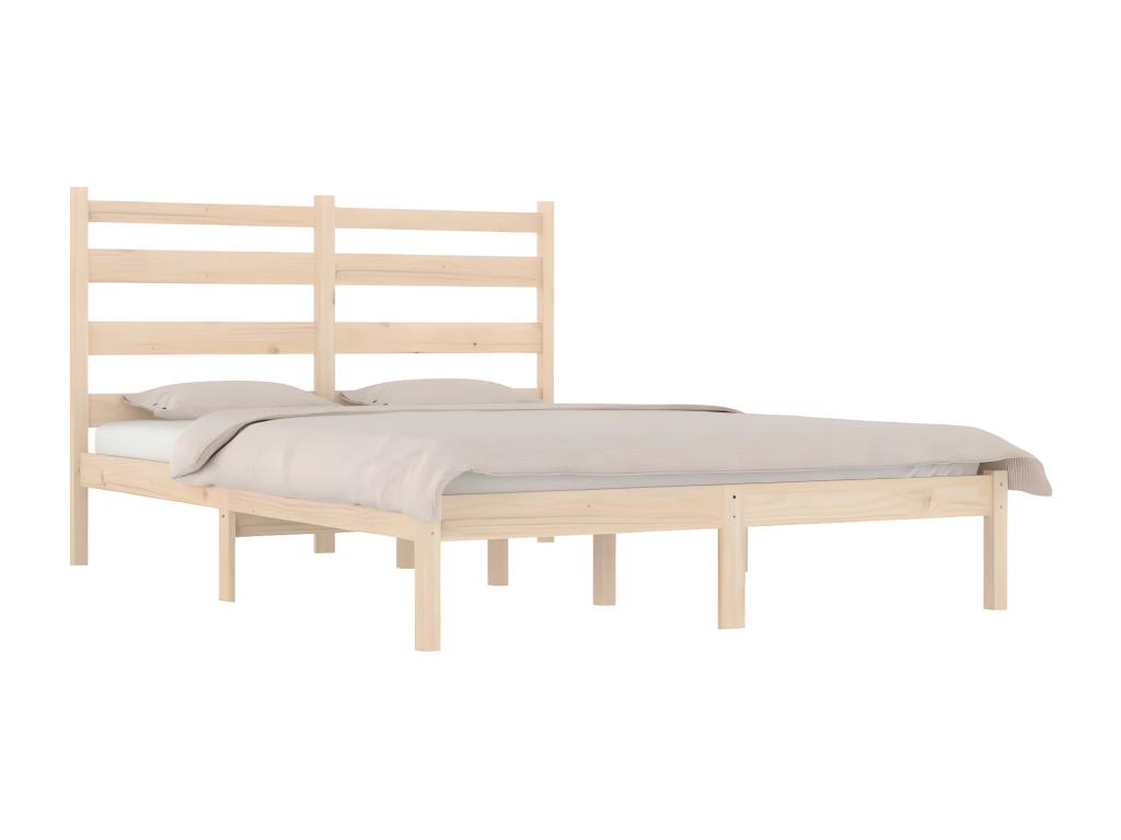 Solid wood bed frame without mattress, 160x200 cm