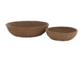 Set of 2 Decorative Paper Mache Bowls 58cm Brown 57139CTJR