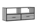 Bohometop TV stand, grey, 100x31x39.5 cm, engineered wood and metal, 99856EYTN