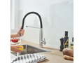 Bohometop Chrome Microfiber Kitchen Faucet with Pull-Out Sprayer 44605DTZY