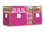Bunk bed without mattress, pink, 75x190 cm, solid pine wood, 18069HELD