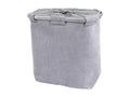 Bohometop-C34 Laundry Hamper, 2 Compartments, 56x49x30cm, 82L - Grey 80726KSCH