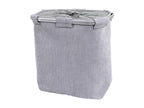 Bohometop-C34 Laundry Hamper, 2 Compartments, 56x49x30cm, 82L - Grey 80726KSCH