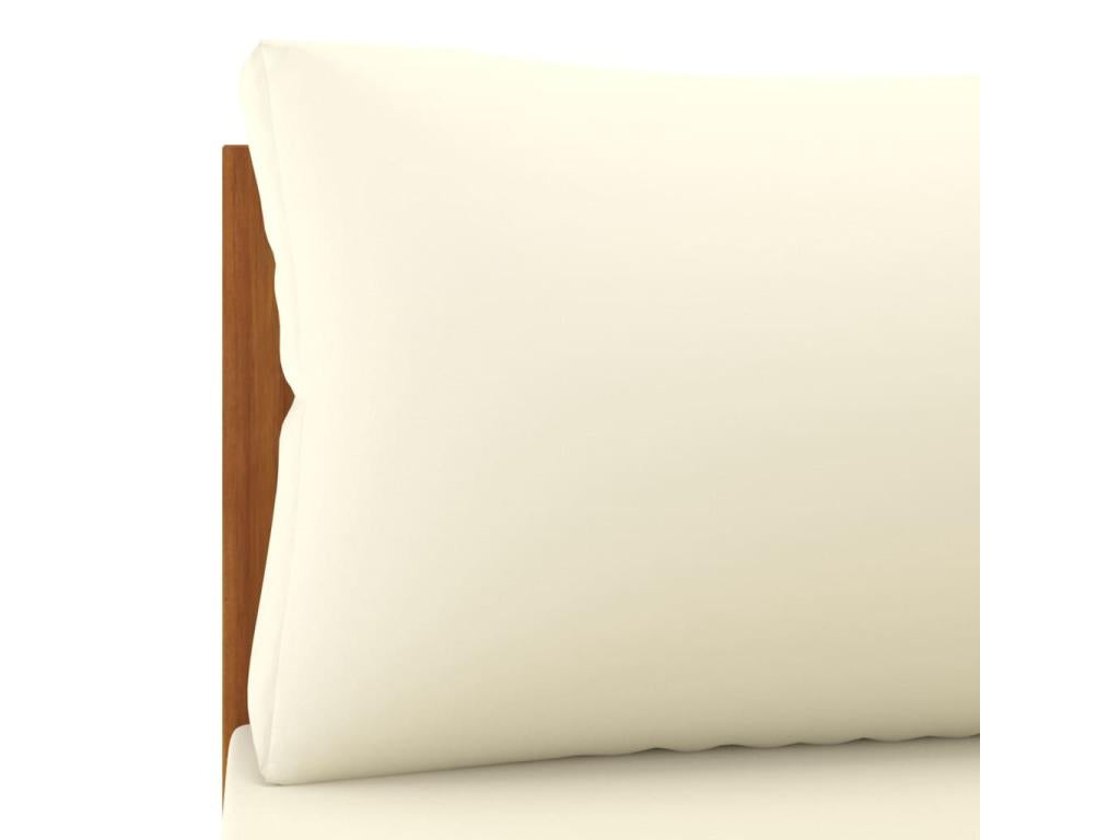 Homelumiere 2-seater garden sofa and cream cushion, solid wood