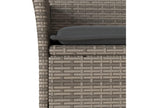Bohometop 3-piece cushion set in grey rattan and glass (98506NPTC)